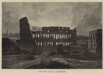 Rome, het verlichte Colosseum